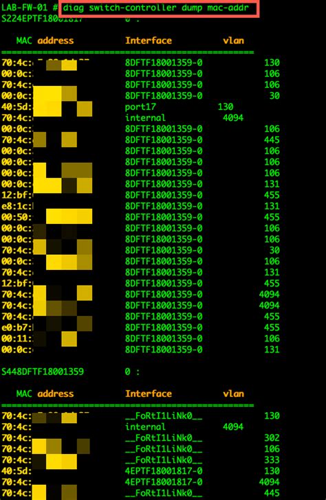 x, 10. . Fortiswitch get mac address table